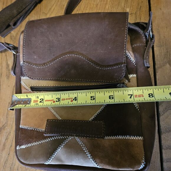 Patchwork Suede Leather Purse Crossbody Small Crossbody Bag Multicolor - Picture 3 of 11